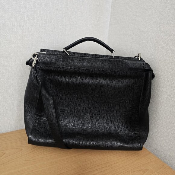 Fendi Black Monster Romano Selleria Leather Peekaboo ISeeU Large Briefcase - Picture 16 of 16